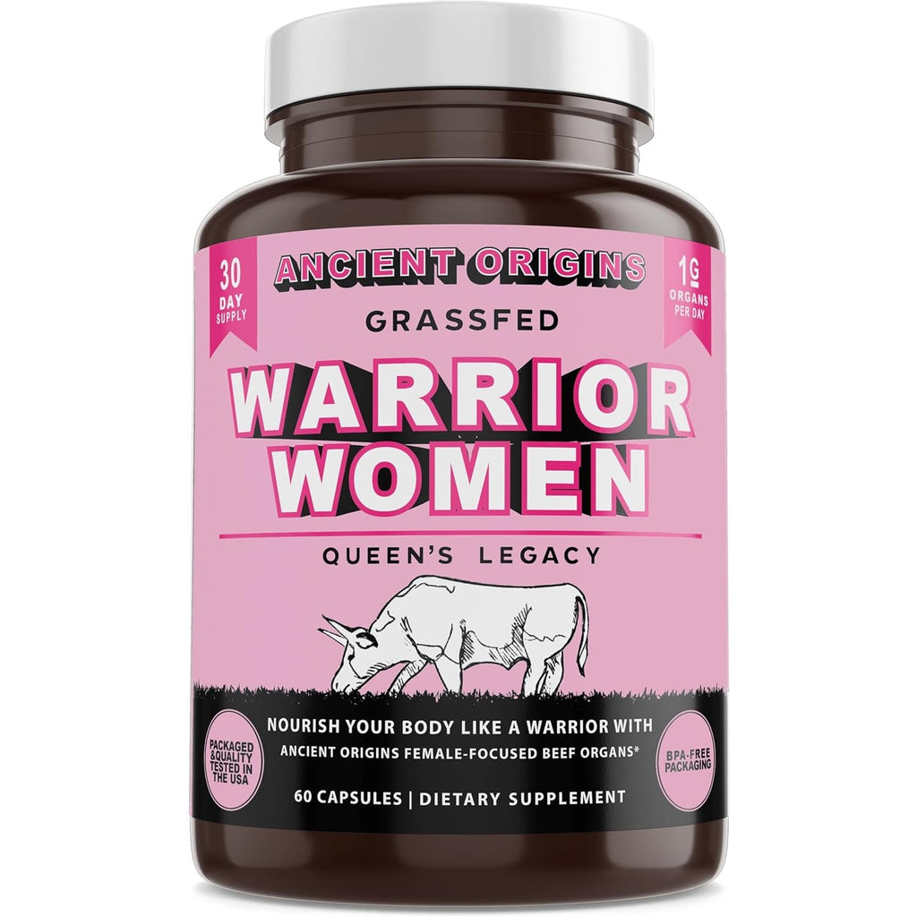 Ancient Origins Women’S Beef Organ Complex – 7 Grass Fed Organs (Liver, Heart, Colostrum & More) – Pasture Raised, Grass Finished – Balance Hormones, Boost Energy & Wellness