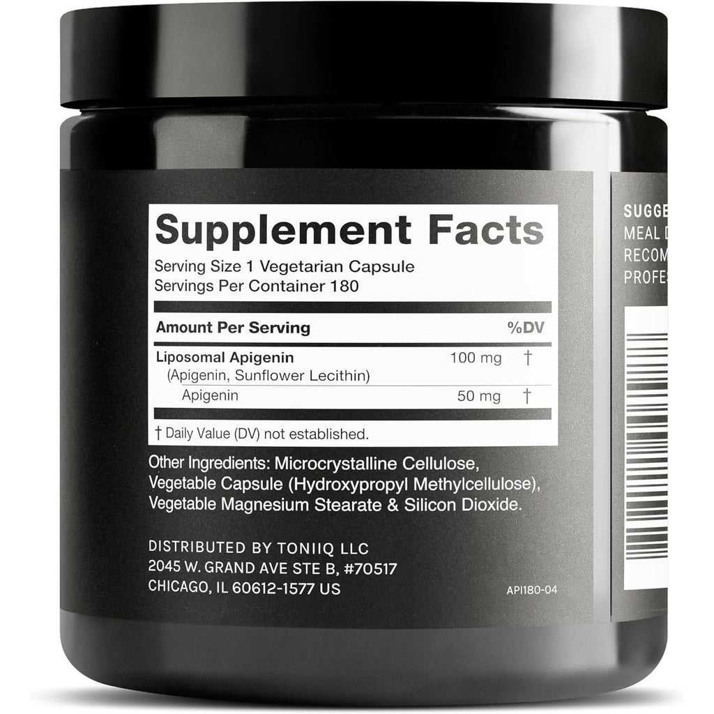 Liposomal Apigenin 100Mg – Ultra High Strength Apigenin Supplement for Enhanced Absorption – 180 Vegetarian Capsules