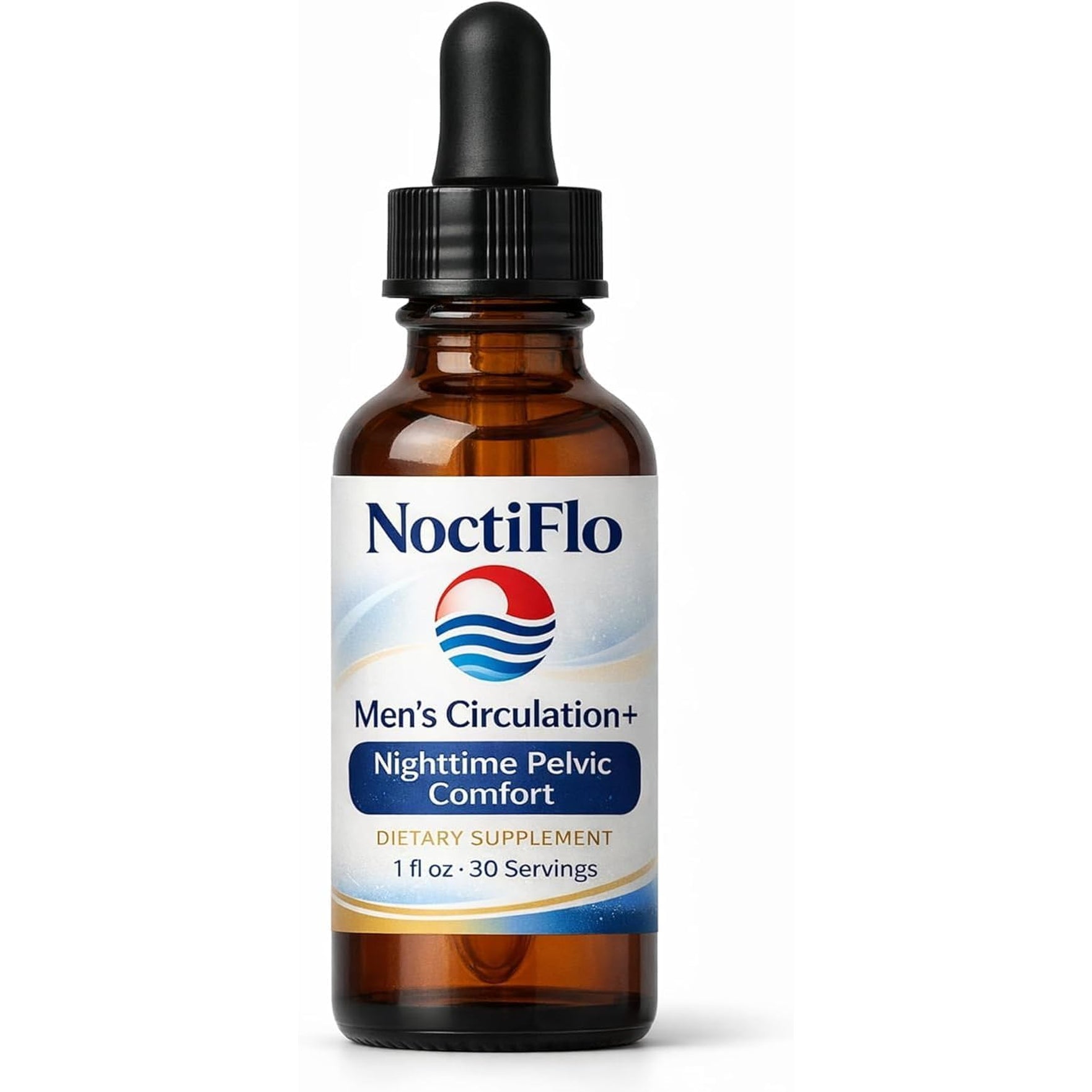 Noctiflo Prostate Support Drops –Nighttime Pelvic Comfort Liquid Supplement, 1 Fl Oz, 30 Servings, Easy-To-Use Dropper