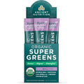 Ancient Nutrition Supergreens Powder with Probiotics, Organic Berry Flavor Greens, Made from Real Fruits, Vegetables and Herbs, Digestive and Energy Support, 16 Stick Packs, 4.2Oz