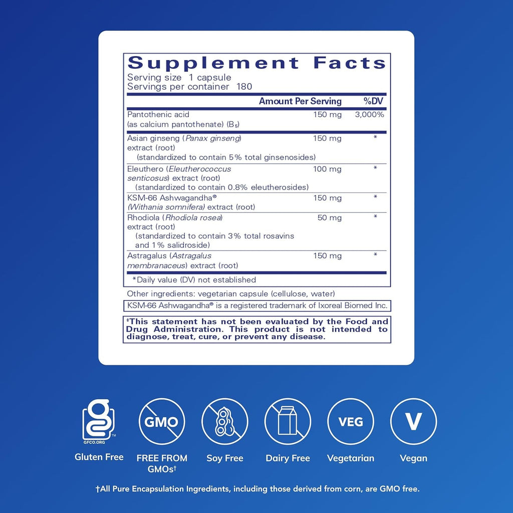 Pure Encapsulations Phyto-Adr | Vegetarian Adrenal Support Formula* | 180 Capsules