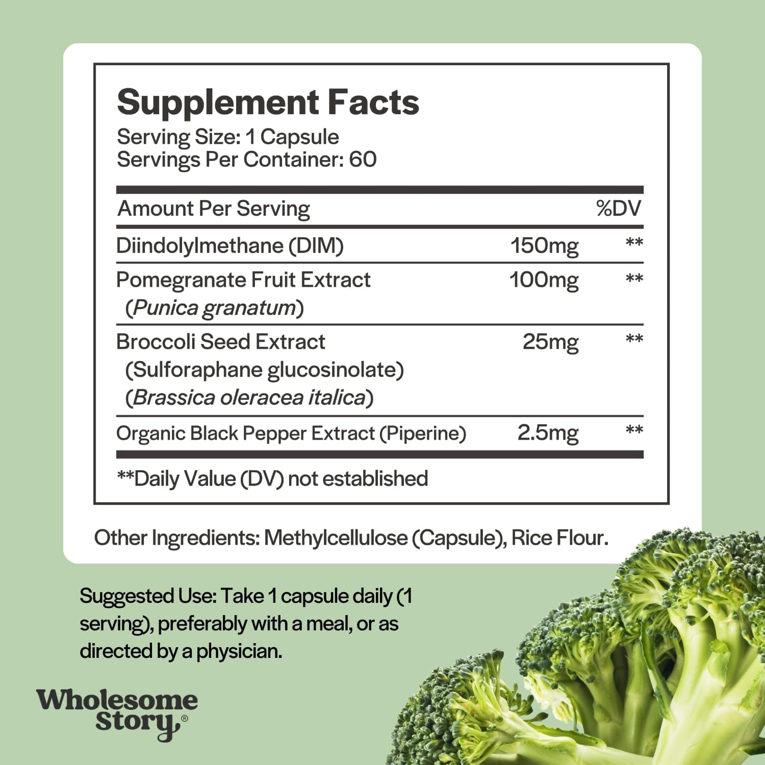 DIM Supplement Women | DIM SGS | Pomegranate, Broccoli and Black Pepper Blend | Estrogen & Hormone Balance for Women | Cell and Tissue Health | 60-Day Supply | Clean Label Project Certified