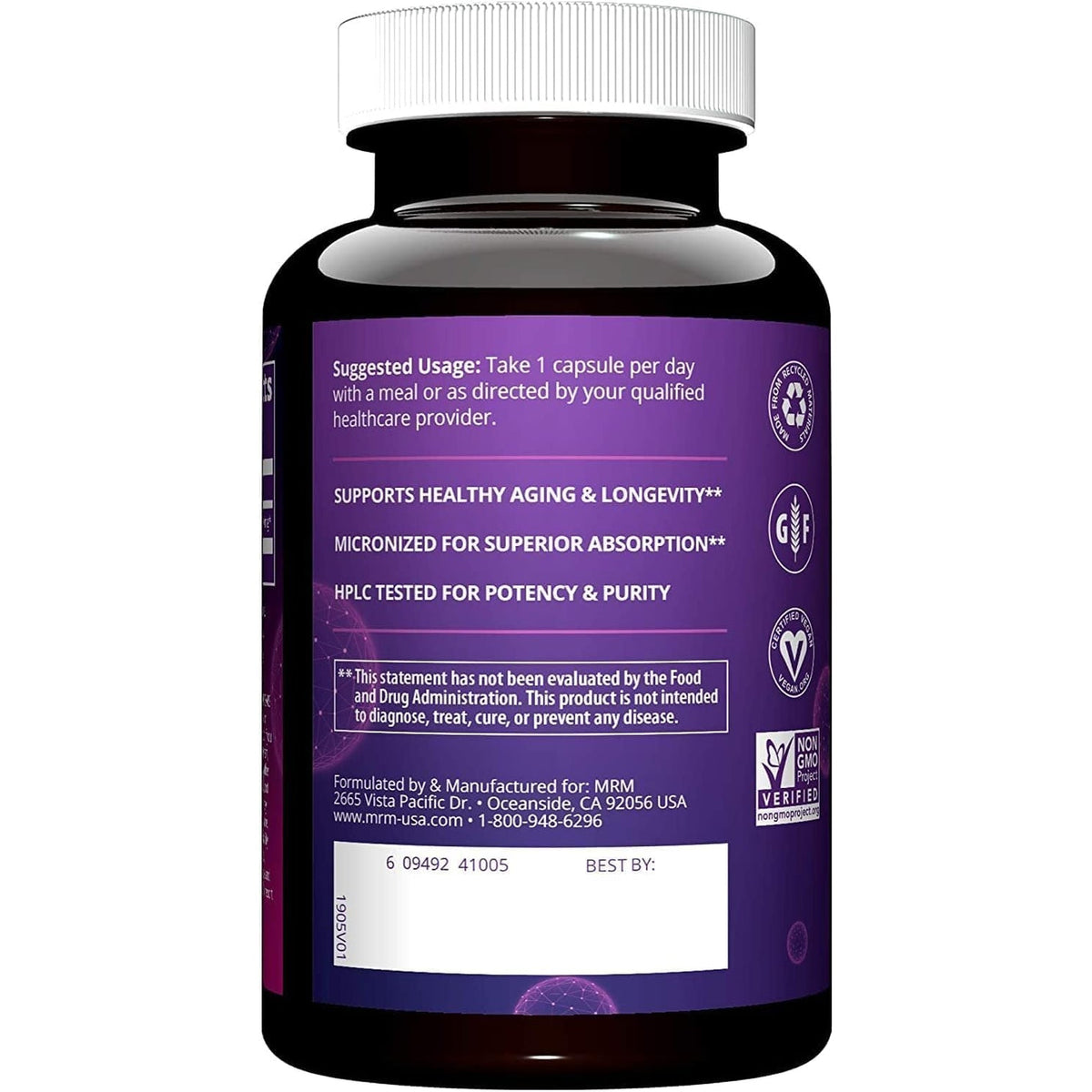 MRM Nutrition DHEA 50Mg - for Women and Men - Micronized DHEA Supplement for Healthy Aging, Lean Muscle, and Enhanced Absorption Formula, Vegan, Gluten-Free, Non-Gmo - 90 Servings