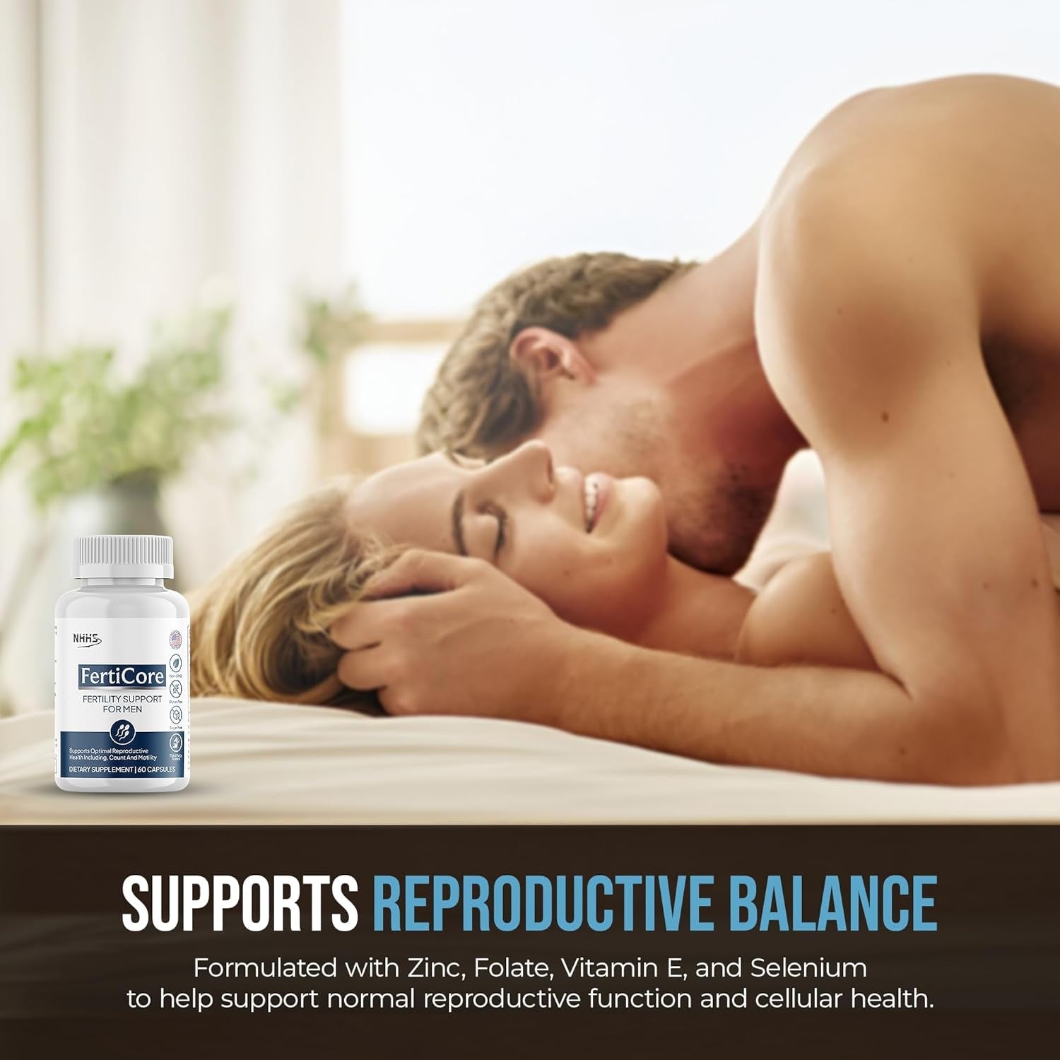 Ferticore – Men’S Fertility & Reproductive Wellness Supplement – Supports Sperm Health, Motility & Vitality – with Vitamins, Minerals, Amino Acids & Antioxidants – Made in USA, 60 Capsules