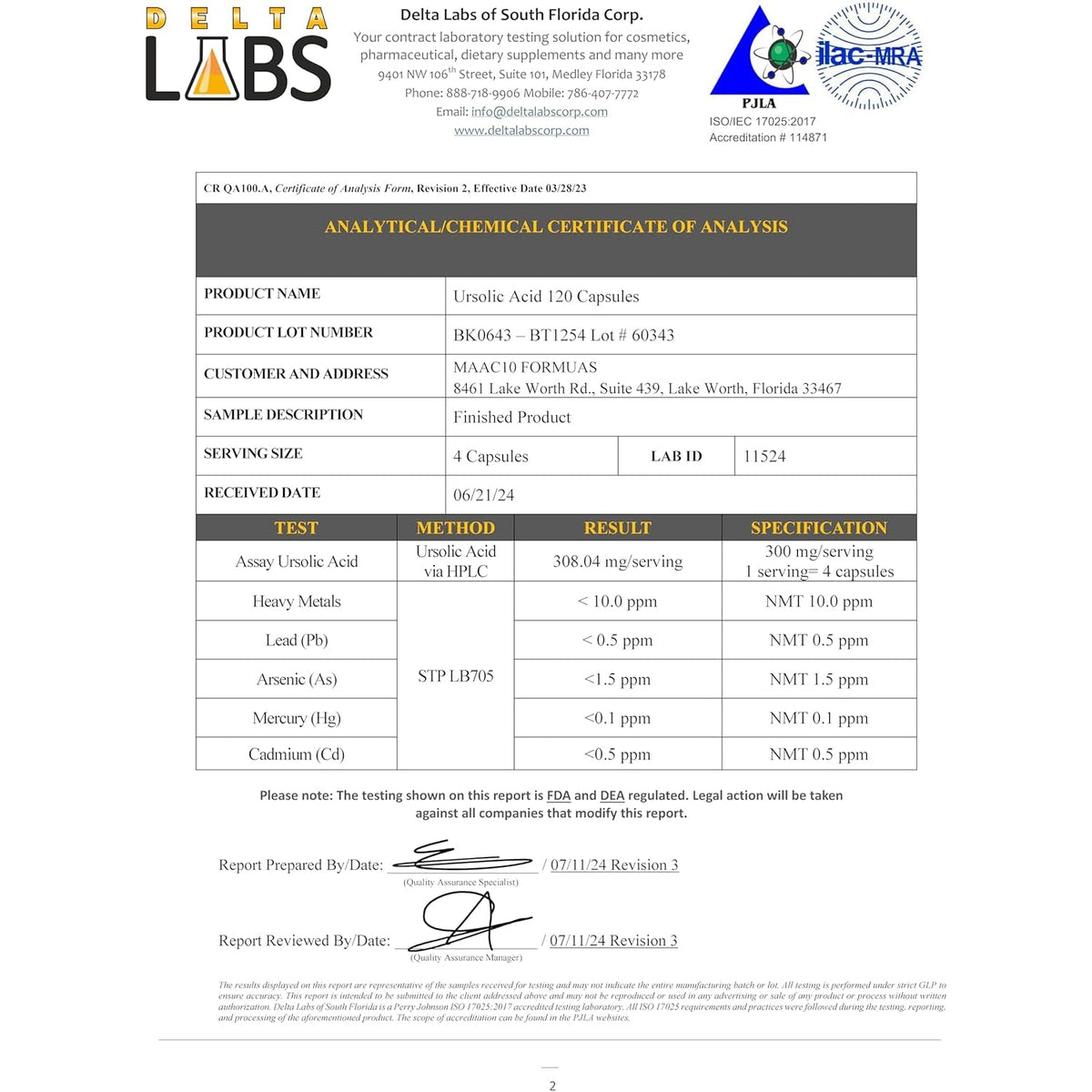 MAAC10 Ursolic Acid 300Mg - Sourced from Rosemary Extract, AMPK & Sirtuin Activator - Third-Party Lab Tested