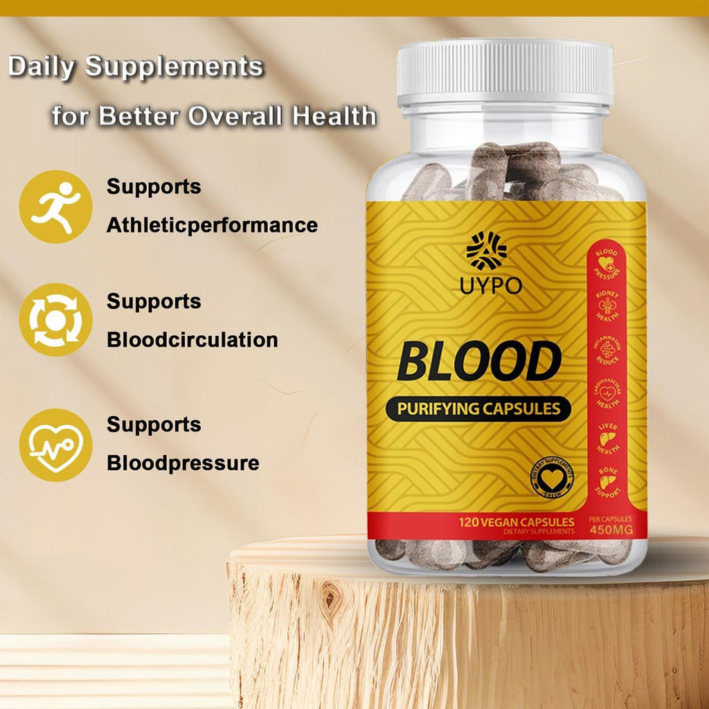 Blood Purifying Capsules, Gluten Free, Gmo-Free, Vegan 450 Mg (1PC)