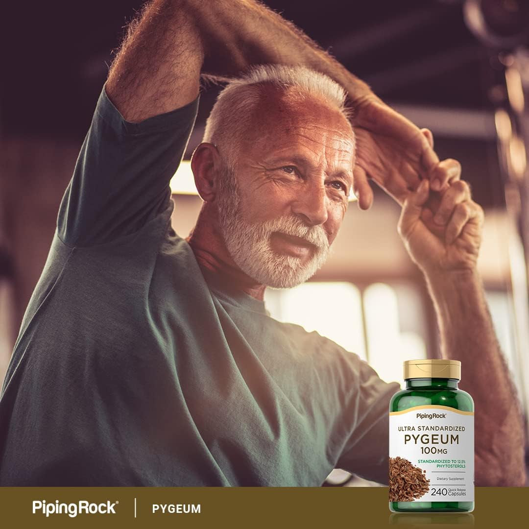 Piping Rock Pygeum | 100Mg | 240 Capsules | Supplement for Men & Women | Pygeum Africanum Bark Extract | Ultra Standardized Phytosterols | Non-Gmo, Gluten Free