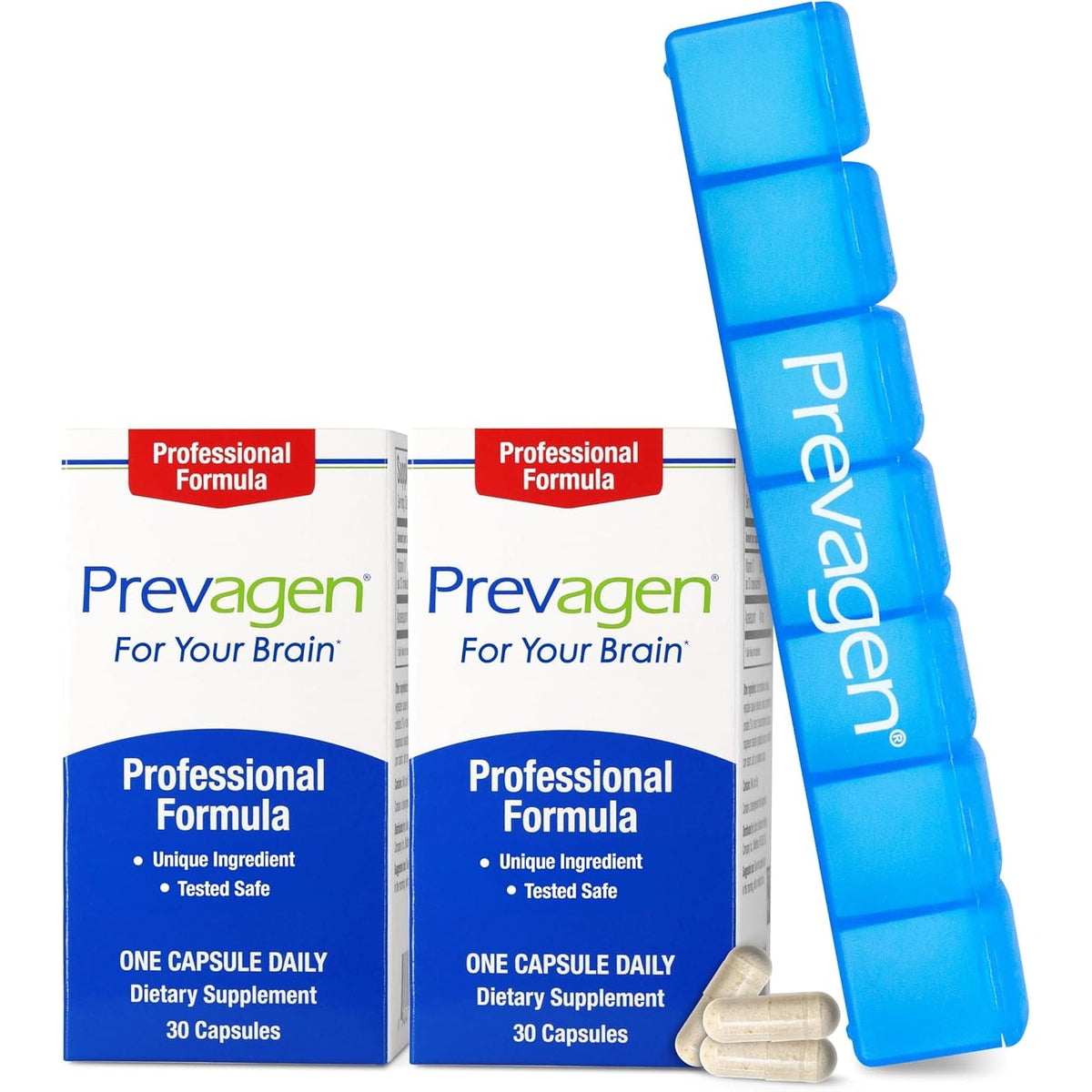 Prevagen Professional Formula - 60 Capsules (2 Month Supply) | Formulated for Your Brain | 40Mg of Apoaequorin plus Vitamin D3 with 7-Day Pill Minder