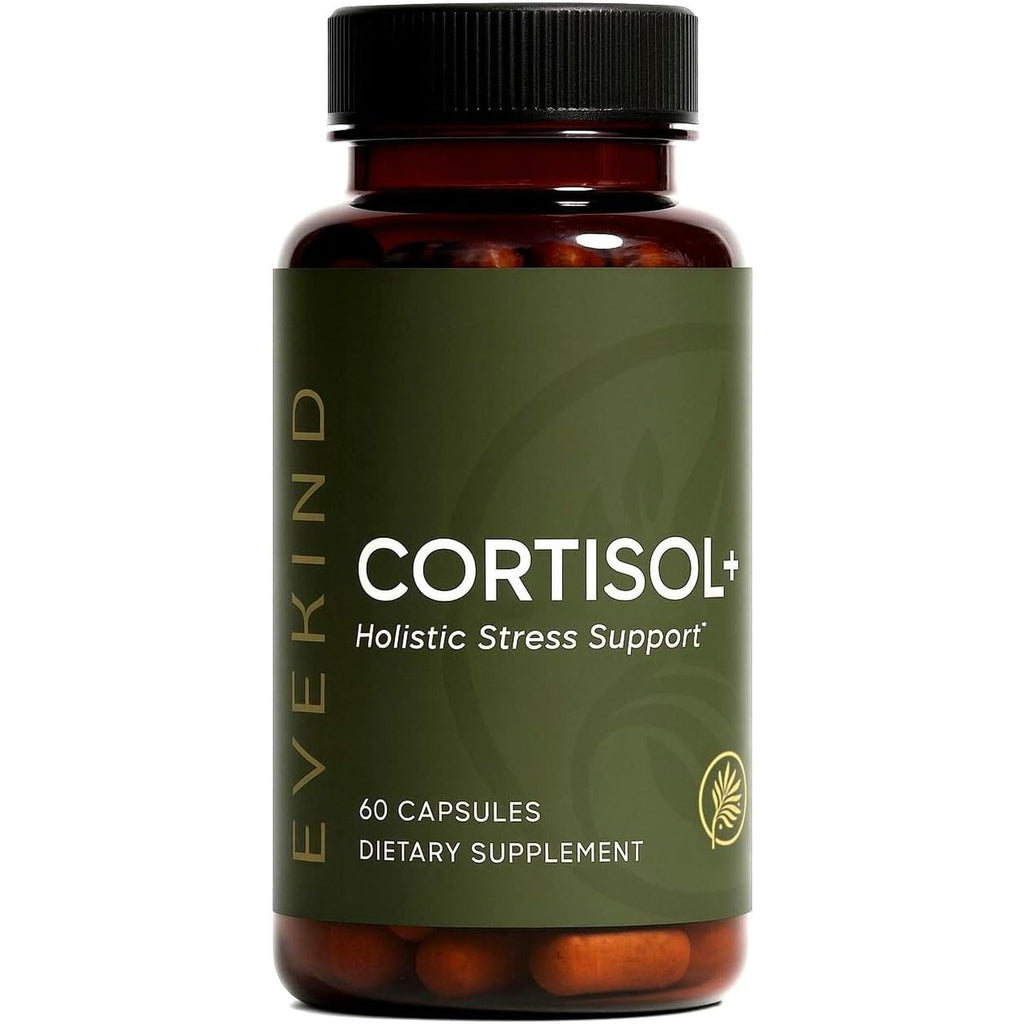 EVEKIND Cortisol Supplement for Women | Stress Support for Mood, Energy & Hormone Balance | Calm, Focus & Daily Reset | Adaptogen Blend with KSM-66® Ashwagandha, Rhodiola, L-Theanine | 60 Capsules