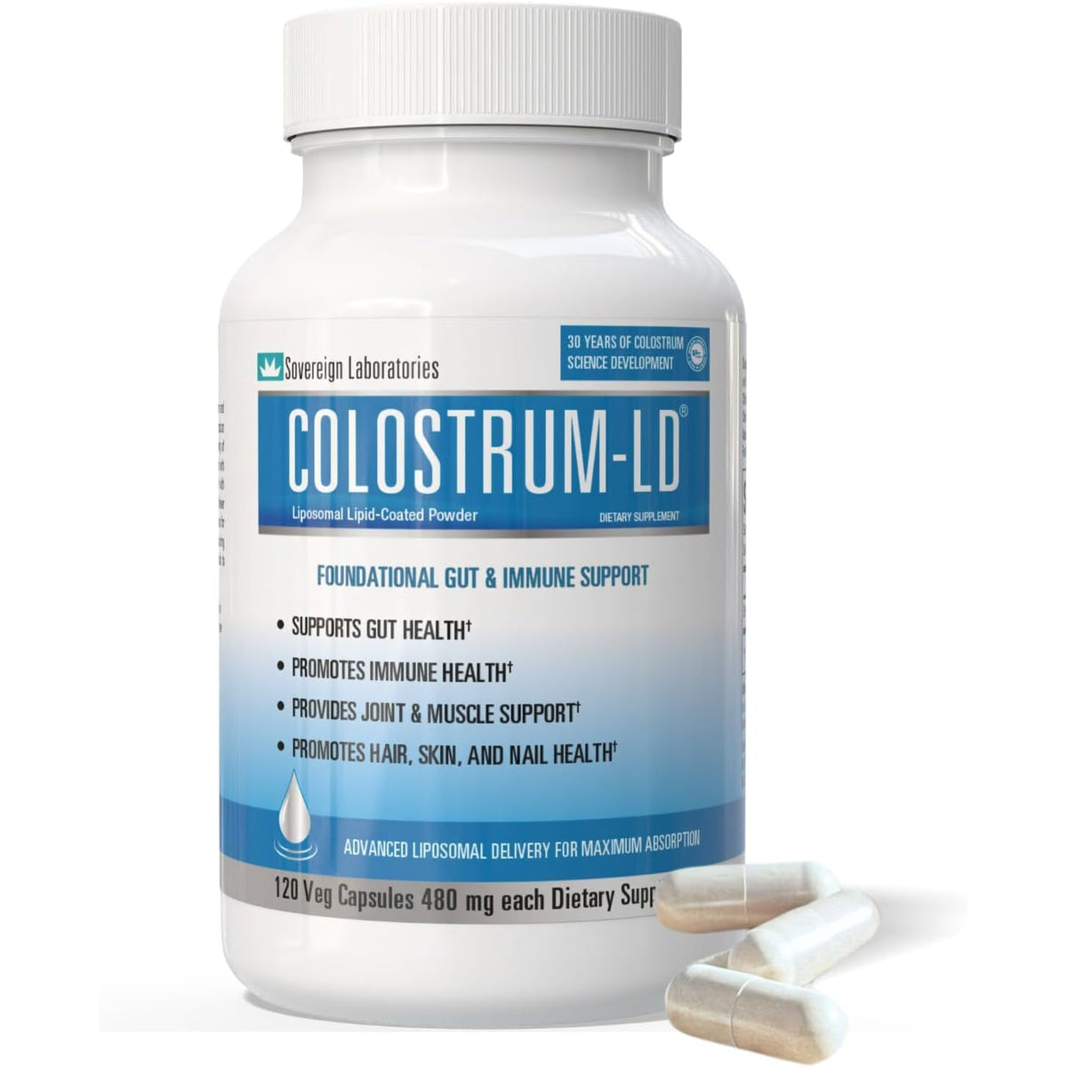Colostrum-Ld Colostrum Capsules - 120 Count - Liposomal Delivery