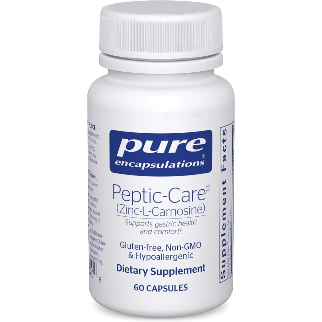 Pure Encapsulations Peptic-Care - Zinc-L-Carnosine - Gut Health & Antioxidant Supplement - Supports Gastric Health* - Vegan & Gluten-Free - 60 Capsules