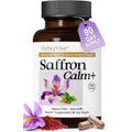 Saffron Supplements with Ashwagandha & L-Theanine - 368.5MG - Mood Balance, Stress Relief & Mental Clarity – Cortisol Support for Women & Men, Made in USA, 90 Vegan Capsules