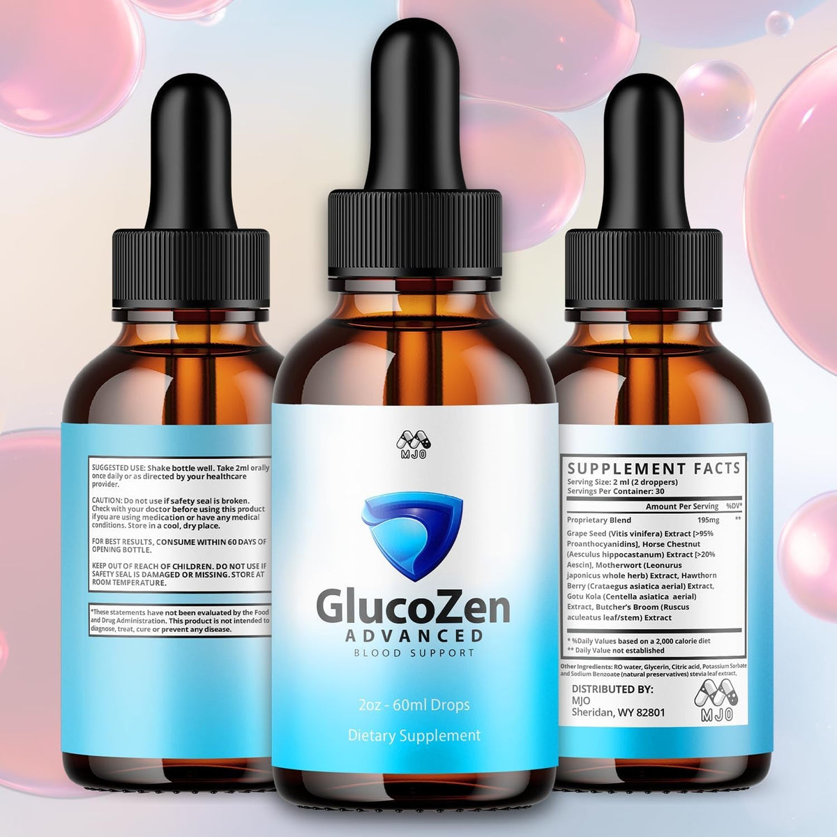 Glucozen Drops, Official Gluco Zen Blood Support with All Natural Ingredients, Advanced Glucozen Drops Health & Wellness Support Supplement Formula with Maximum Strength Multivitamins (30 Servings)