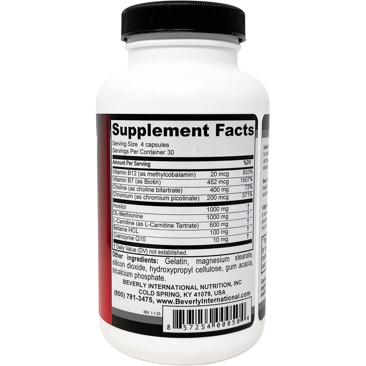 Beverly International Lean Out 120 Caps. Fat Burner with Metabolic Support. Lipotropics. Choline, Carnitine, Chromium. Stimulant-Free Belly Fat Burner. Get Leaner. Use AM & PM, Stackable Diet Pills.