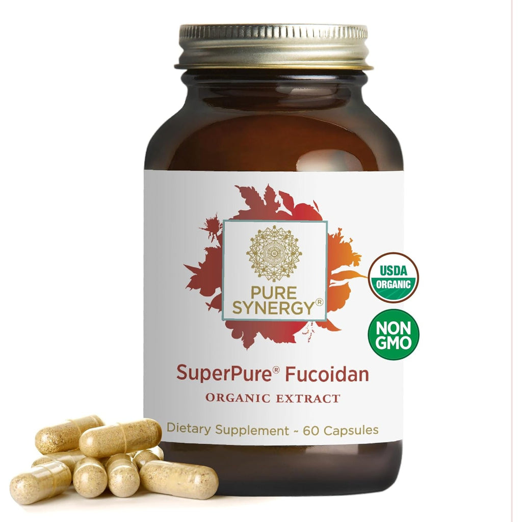 PURE SYNERGY Superpure Fucoidan Extract | Gluten-Free Fucoidan from Organic Brown Seaweed | for Immune Health, Digestion, and Healthy Aging (60 Capsules)