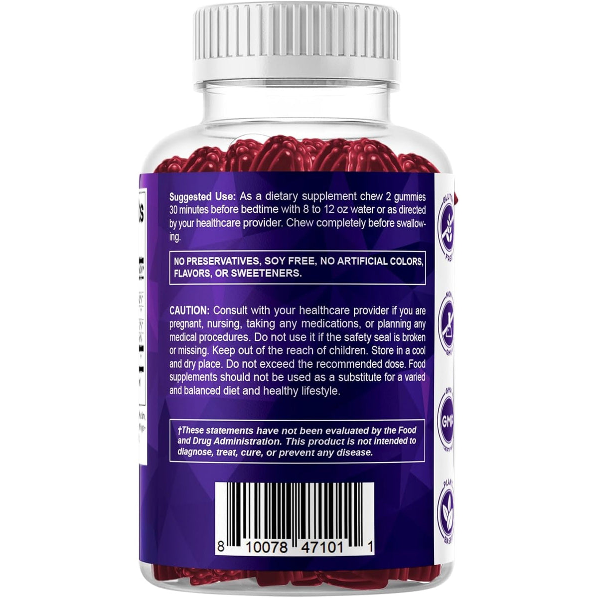 Vitamatic Melatonin 20Mg Gummies for Adults, 30 Servings - 60 Count - Non-Habit Forming Supplement