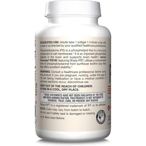 Jarrow Formulas PS100 Phosphatidylserine 100Mg, Dietary Supplement for Brain Health and Cognitive Function Support, 120 Softgels, up to a 40-120 Day Supply