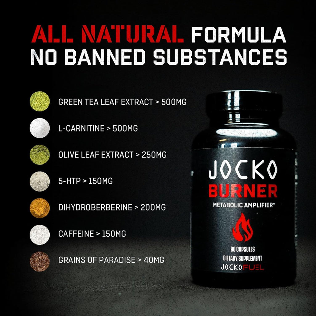 Jocko Fuel Burner for Men & Women - Healthy Weight Support Supplement, Helps Regulate Appetite, & Metabolism Booster - Supports Healthy Metabolism & Increased Thermogenesis 90 Count (30 Day Supply)