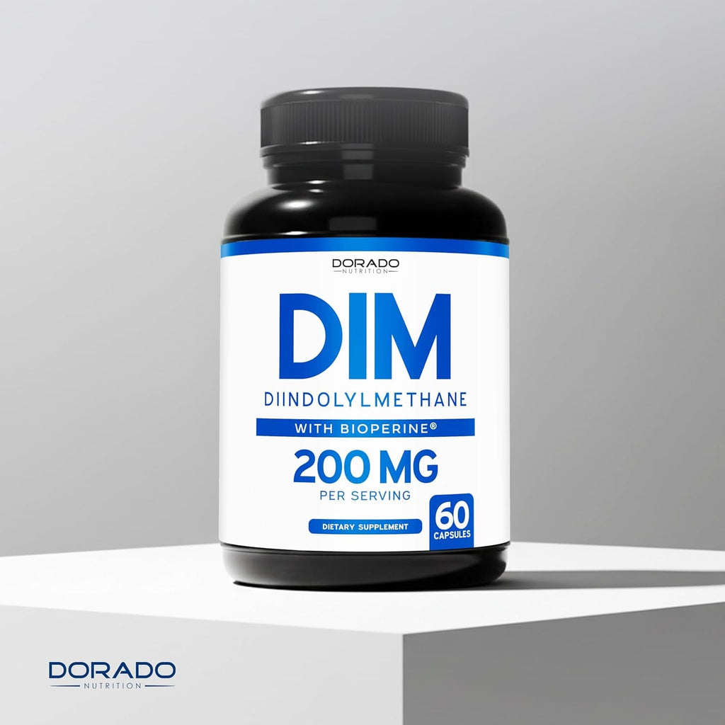 DIM Supplement for Women & Men (Diindolylmethane Estrogen Blocking Supplement, Hormonal Acne Treatment, Hormone Balance for Women) (200Mg per Serving) - Vegan, Gluten-Free, USA Made (60 Capsules)