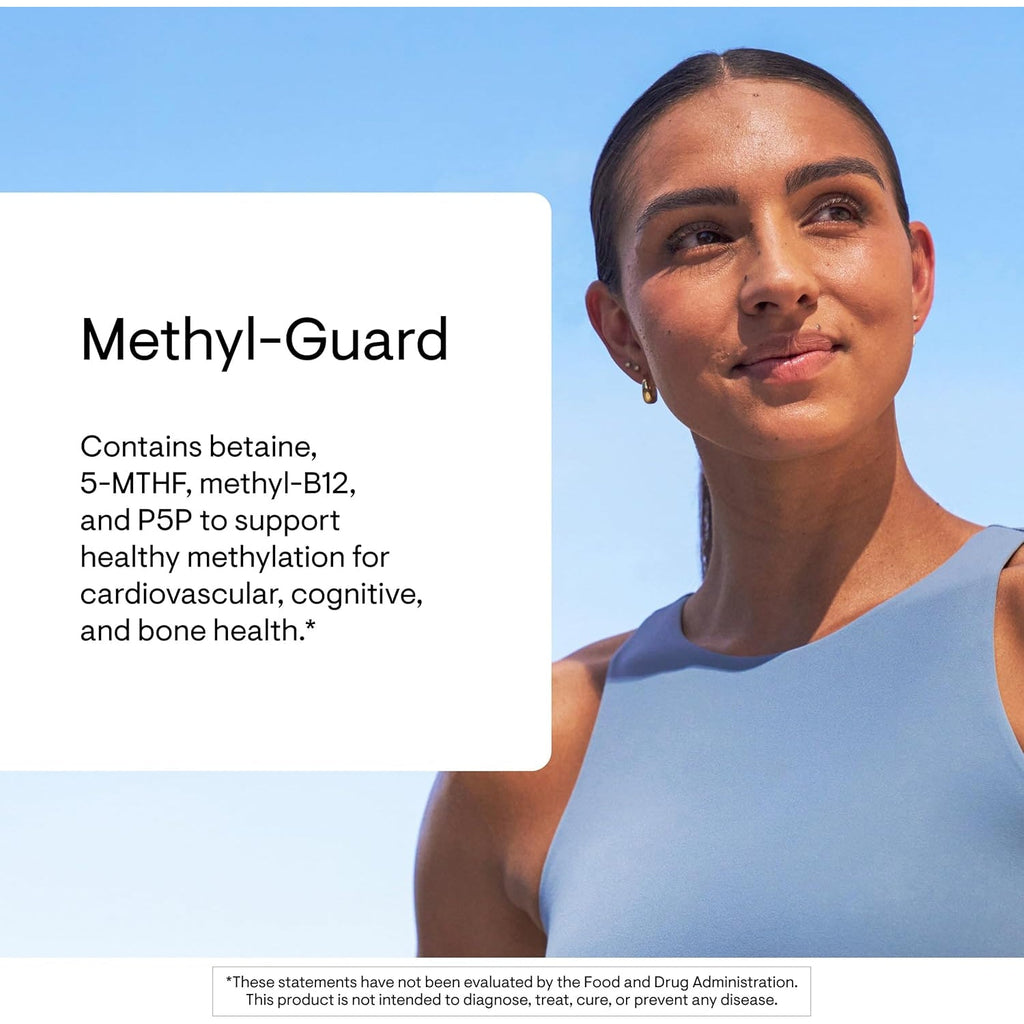 THORNE - Methyl-Guard - Supports Methylation for Healthy Heart, Blood Vessels, Brain & Bones* - Vitamins B6 & B12, Folate (5-MTHF) & Betaine - Gluten, Dairy & Soy-Free - 180 Capsules