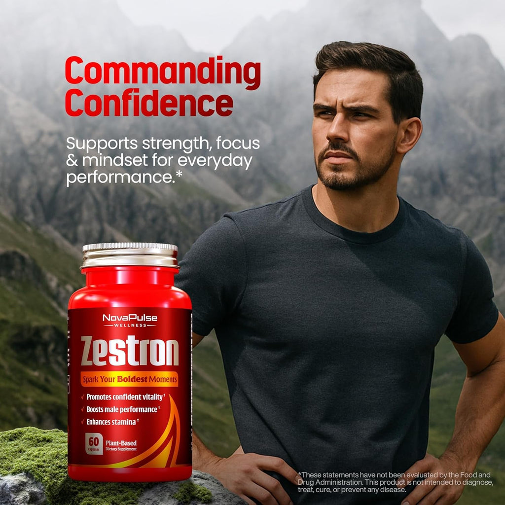 Male Enhancing Supplement Fast Acting Enlargement Pills for Men - Enhanced Size, Drive, Blood Flow, Libido, Testosterone Booster, Strength, Endurance - Boost Performance & Confidence - 60 Capsules