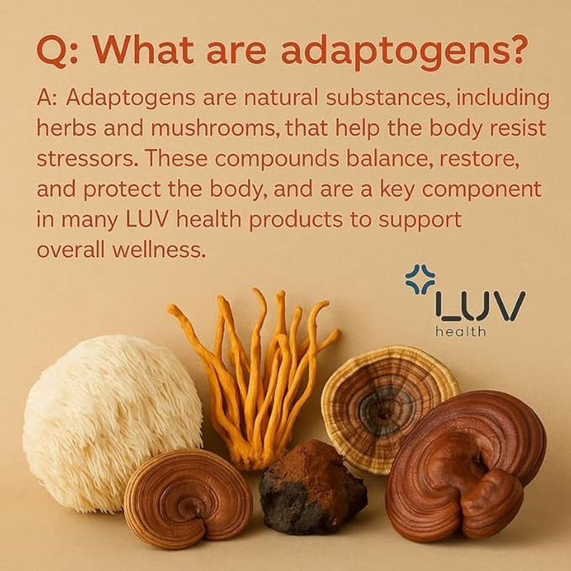 Flow Drops LUV Health Energy Supplement for Focus, Mental Clarity & Immune Support - Adaptogenic Mushrooms with Lion’S Mane, Cordyceps, Reishi, Chaga & Turkey Tail – Vegan, Made in USA 30 Servings