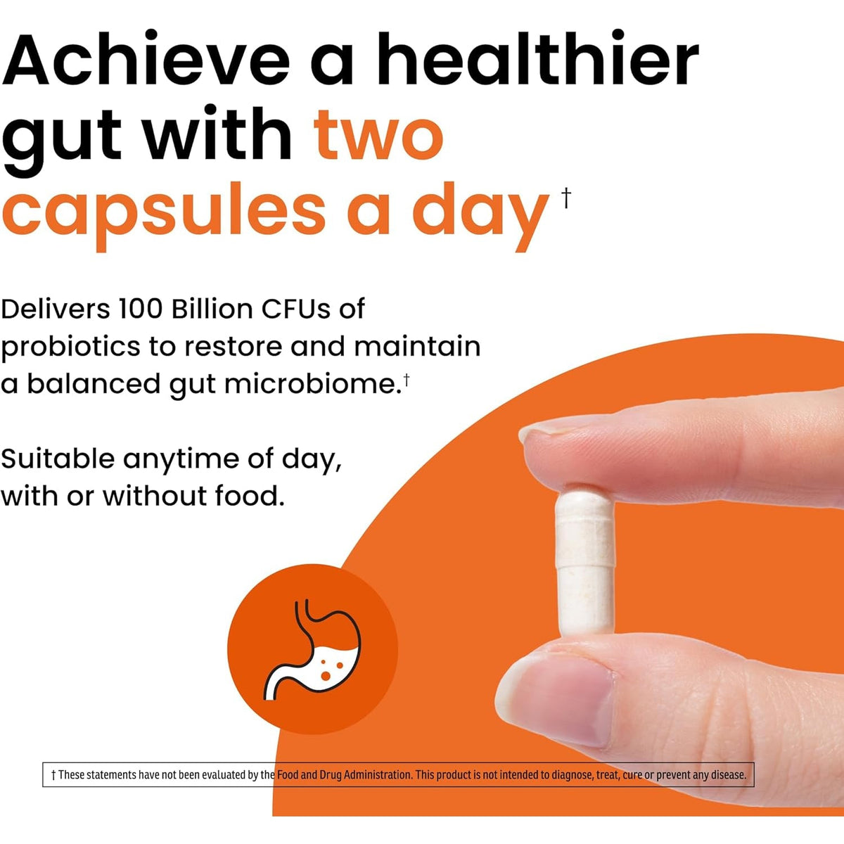 Ombre Healthy Gut Probiotics for Digestive Health 100 Billion CFU - Prebiotics and Probiotics for Women & Men with Lactobacillus Acidophilus & Digestive Enzymes, Gut Health Support, Vegan, 30 Servings