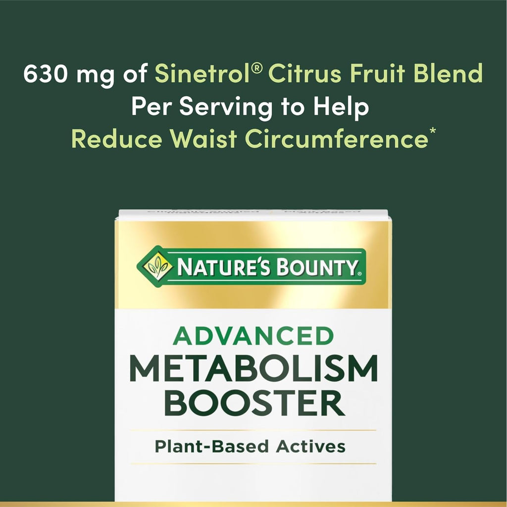Nature'S Bounty Advanced Metabolism Booster, Helps Support Healthy Metabolism & Fat Loss, 60 Capsules