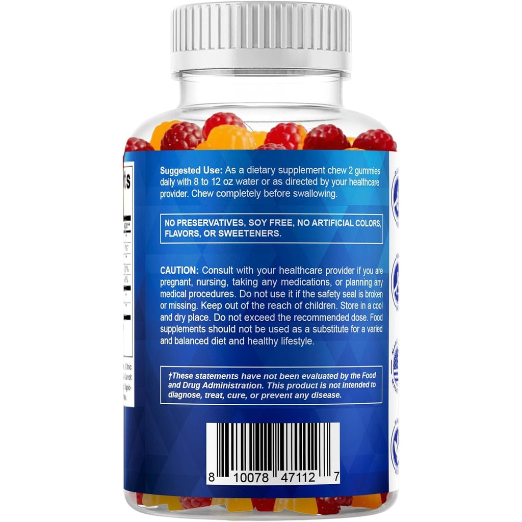 Vitamatic Probiotic Sugar Free Gummies for Men and Women – 5 Billion Cfus Digestive, Immune & Gut Health Support – Gluten Free