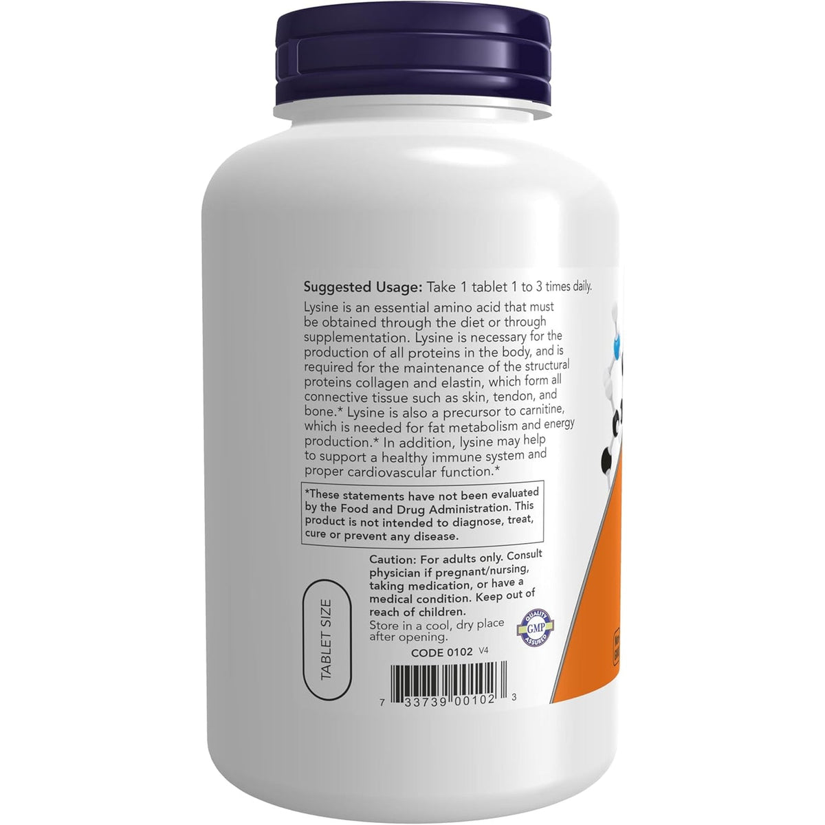 NOW Supplements, L-Lysine (L-Lysine Hydrochloride) 500 Mg, Amino Acid, 250 Tablets