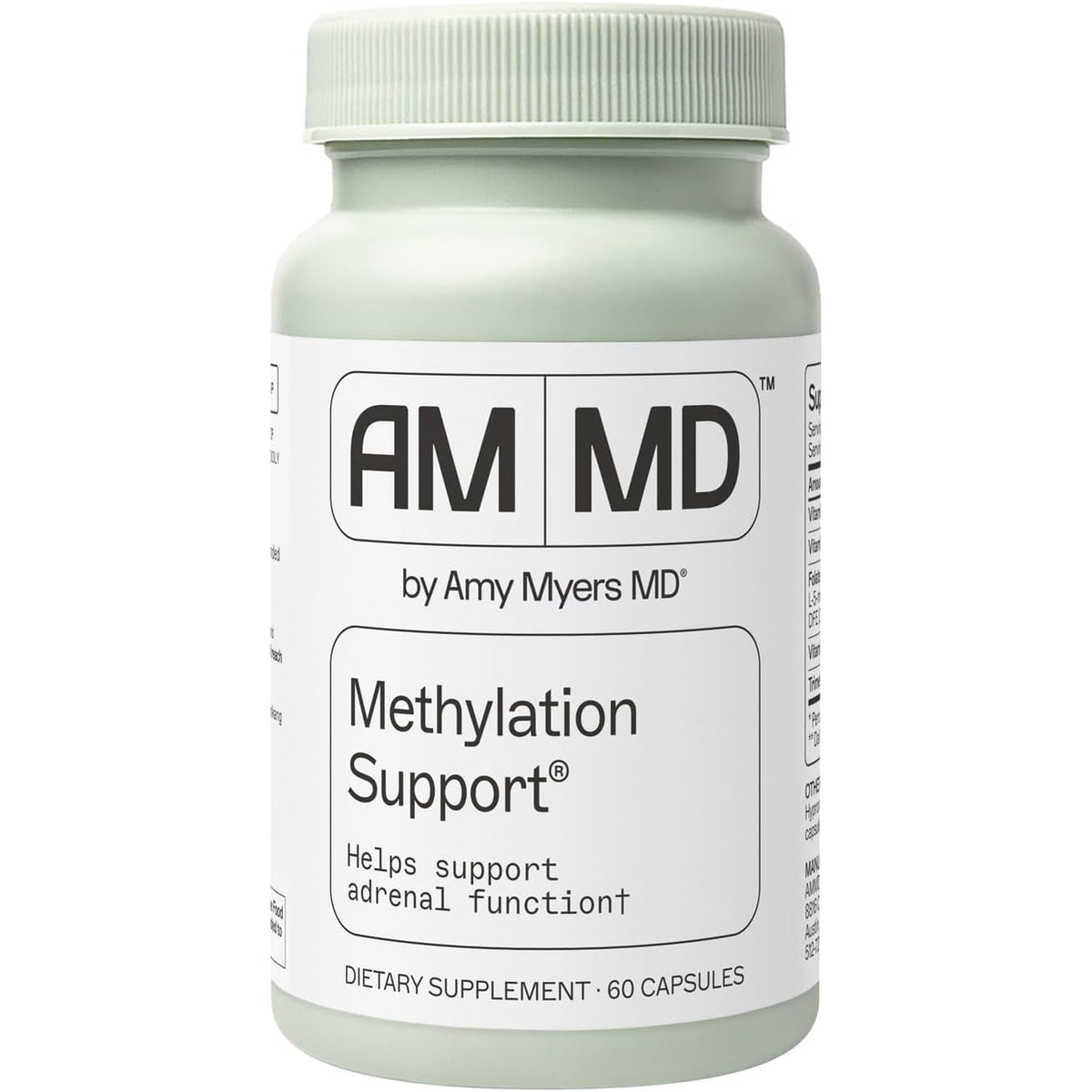 Amy Myers MD Methylation Support - MTHFR Supplement - Supports Adrenal Function, Gut & Liver Health - Contains Folate, Vitamin B12, B6 & B2 - Non-Gmo & Gluten-Free - 60 Capsules (30 Servings)