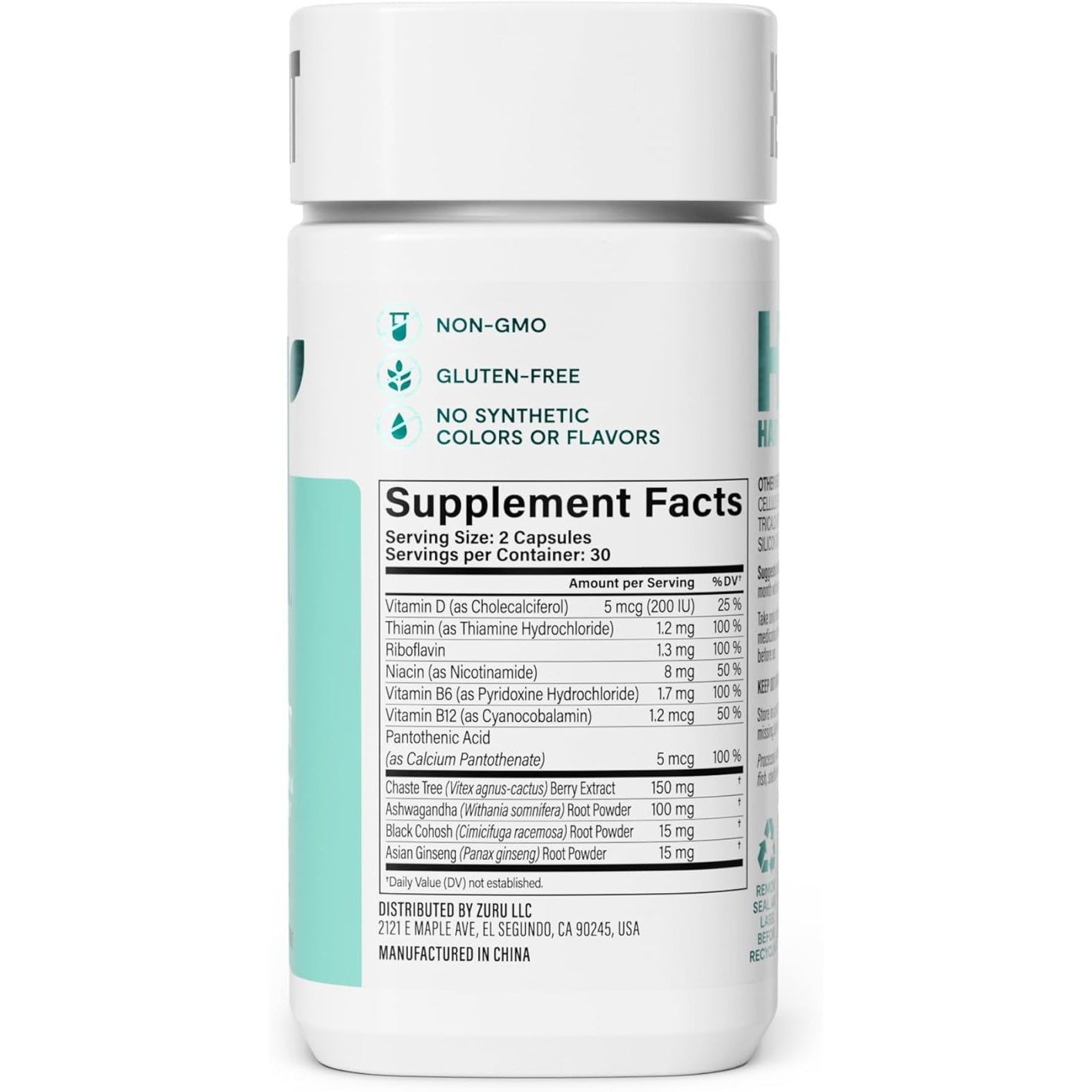 Habit PMS Support Supplement for Women (60 Capsules) - Supports Premenstrual Symptoms & Stress, Hormone Balance, Mood, B Vitamins, Vitamin D, Chasteberry, Ashwagandha, Gluten-Free, Non-Gmo (1 Pack)