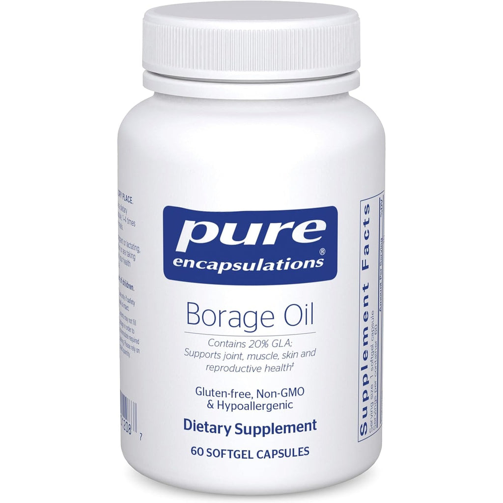 Pure Encapsulations Borage Oil | Hypoallergenic Dietary Supplement | 60 Softgel Capsules