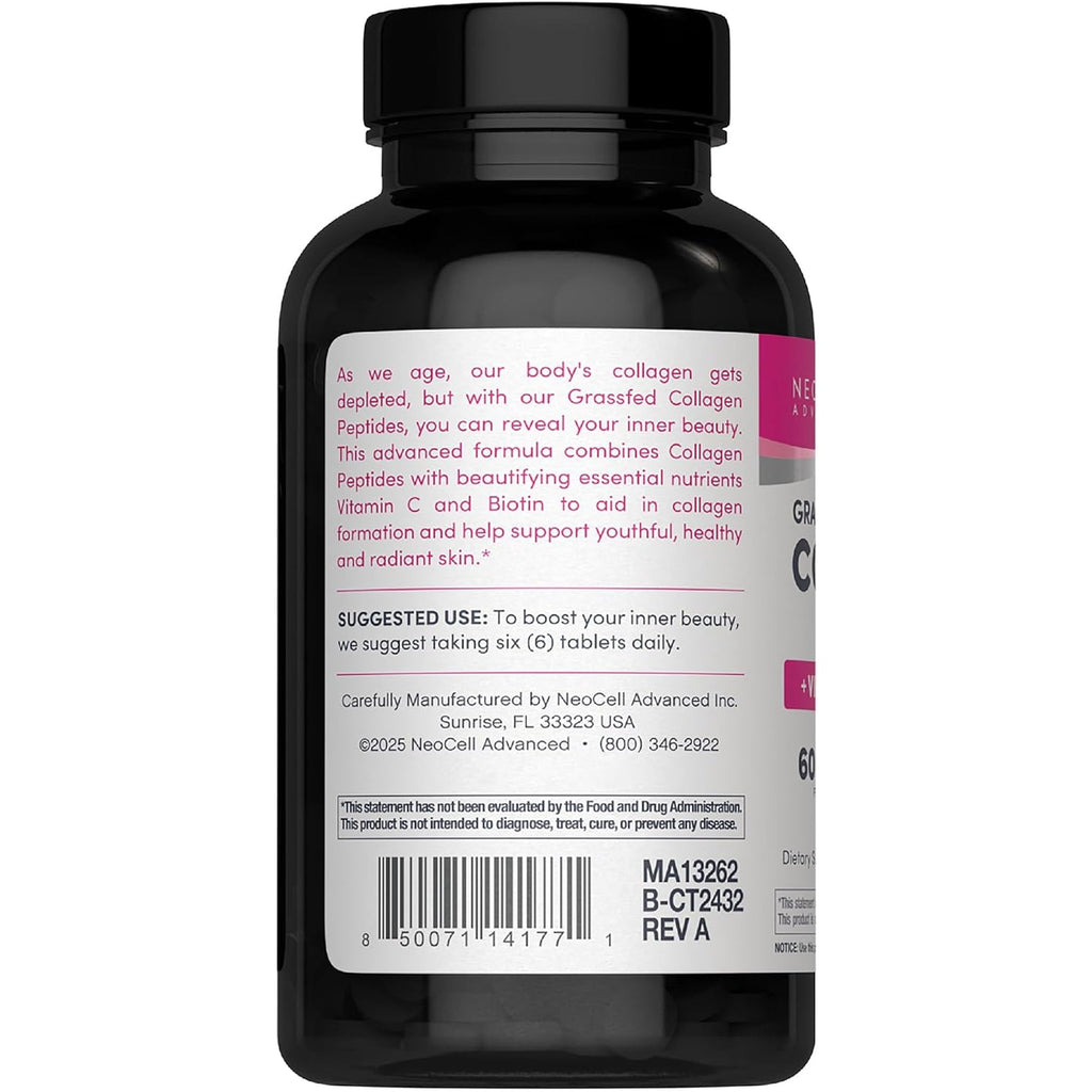 Neocell Advanced Collagen Peptides | 270 Tablets | 6000Mg | for Women and Men | with Vitamin C & Biotin | Non-Gmo, Gluten & Soy Free