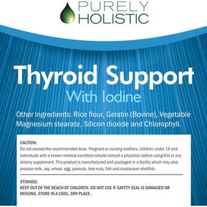 Thyroid Support | Iodine Supplement with Zinc, Selenium, L-Tyrosine & Vitamin B12 | Supports Energy Production & Cellular Health | Thyroid Support for Women & Men | Non-Gmo | 120 Ct (2-Month Supply)