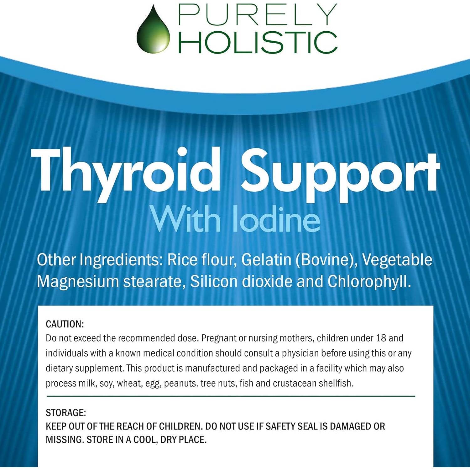 Thyroid Support | Iodine Supplement with Zinc, Selenium, L-Tyrosine & Vitamin B12 | Supports Energy Production & Cellular Health | Thyroid Support for Women & Men | Non-Gmo | 120 Ct (2-Month Supply)