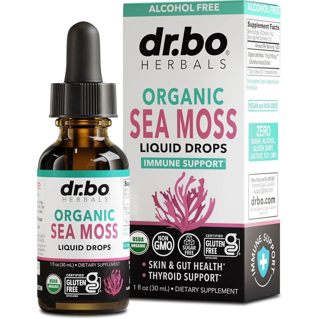 Irish Sea Moss Liquid Drops - Pure Organic Seamoss Liquid Drops for Immune, Skin & Gut Health Support - Vegan Seamoss Oil Gel Tincture, Chondrus Crispus Organic Sea Moss Gel Oil for Adults & Kids 1 Oz