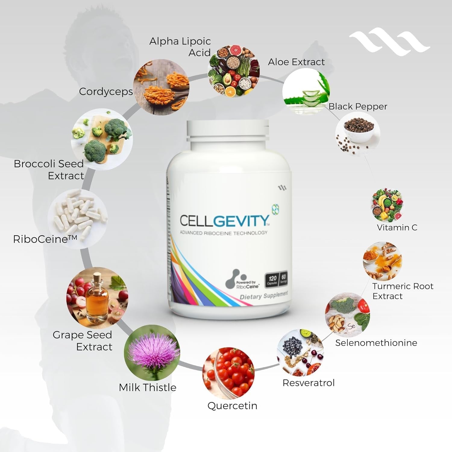 Advanced Riboceine Technology, 120 Vegetable Capsules, 60 Servings
