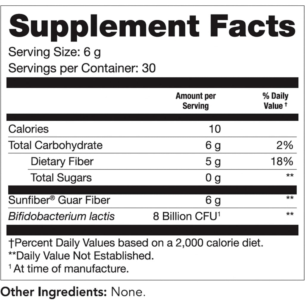 Tomorrow'S Nutrition Sunfiber GI, Prebiotic Fiber & Probiotics, 5G Prebiotic Fiber & 8 Billion Probiotics per Serving, Low FODMAP, 30-Day Supply, 30 Day