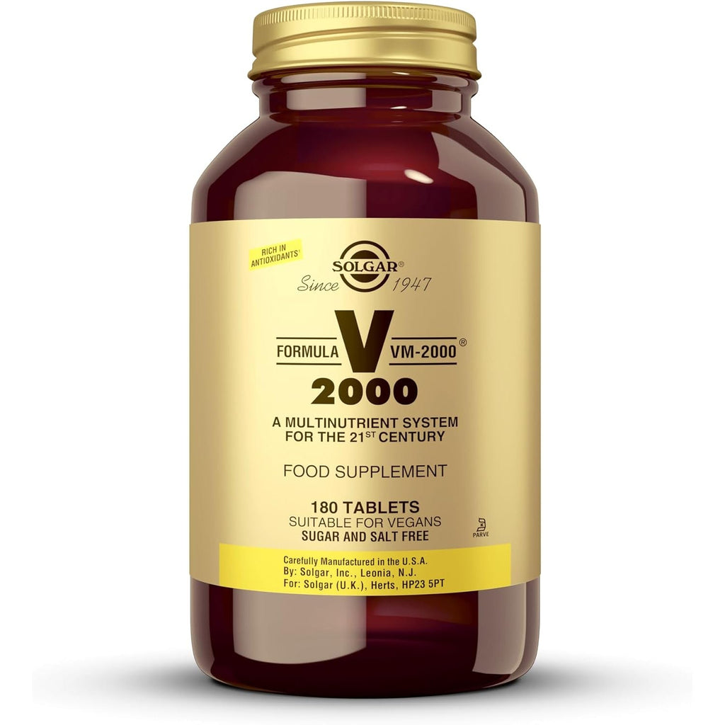 Solgar Formula VM-2000 (Multinutrient System), 180 Tablets - Premium Quality Multiple - Contains Zinc - Supports a Healthy Immune System - Vegan, Dairy Free, Kosher - 90 Servings