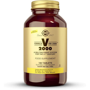 Solgar Formula VM-2000 (Multinutrient System), 180 Tablets - Premium Quality Multiple - Contains Zinc - Supports a Healthy Immune System - Vegan, Dairy Free, Kosher - 90 Servings