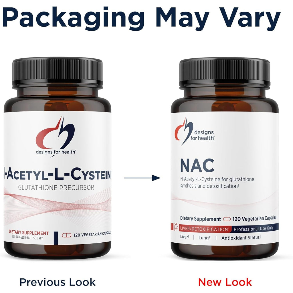 Designs for Health NAC - 900Mg N-Acetyl-L-Cysteine, Antioxidant Glutathione Precursor - Detox + Workout Recovery Support - Non-Gmo + Gluten Free Supplement (120 Capsules)