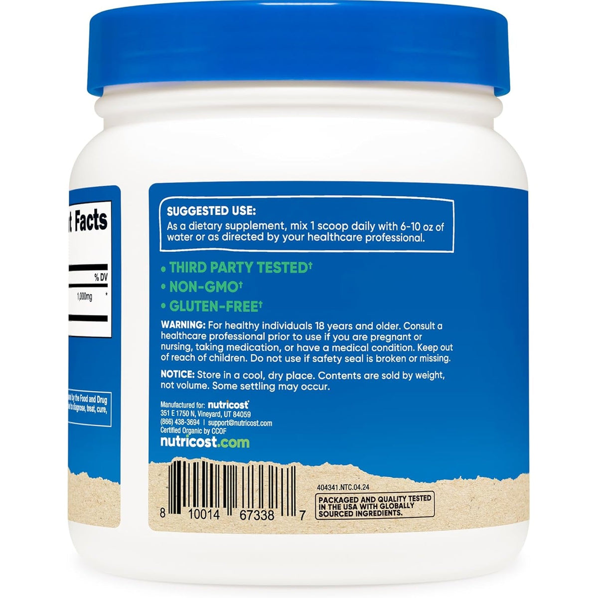 Nutricost Organic Irish Moss Powder (1 LB) - Gluten Free, Non-Gmo, Vegetarian Friendly