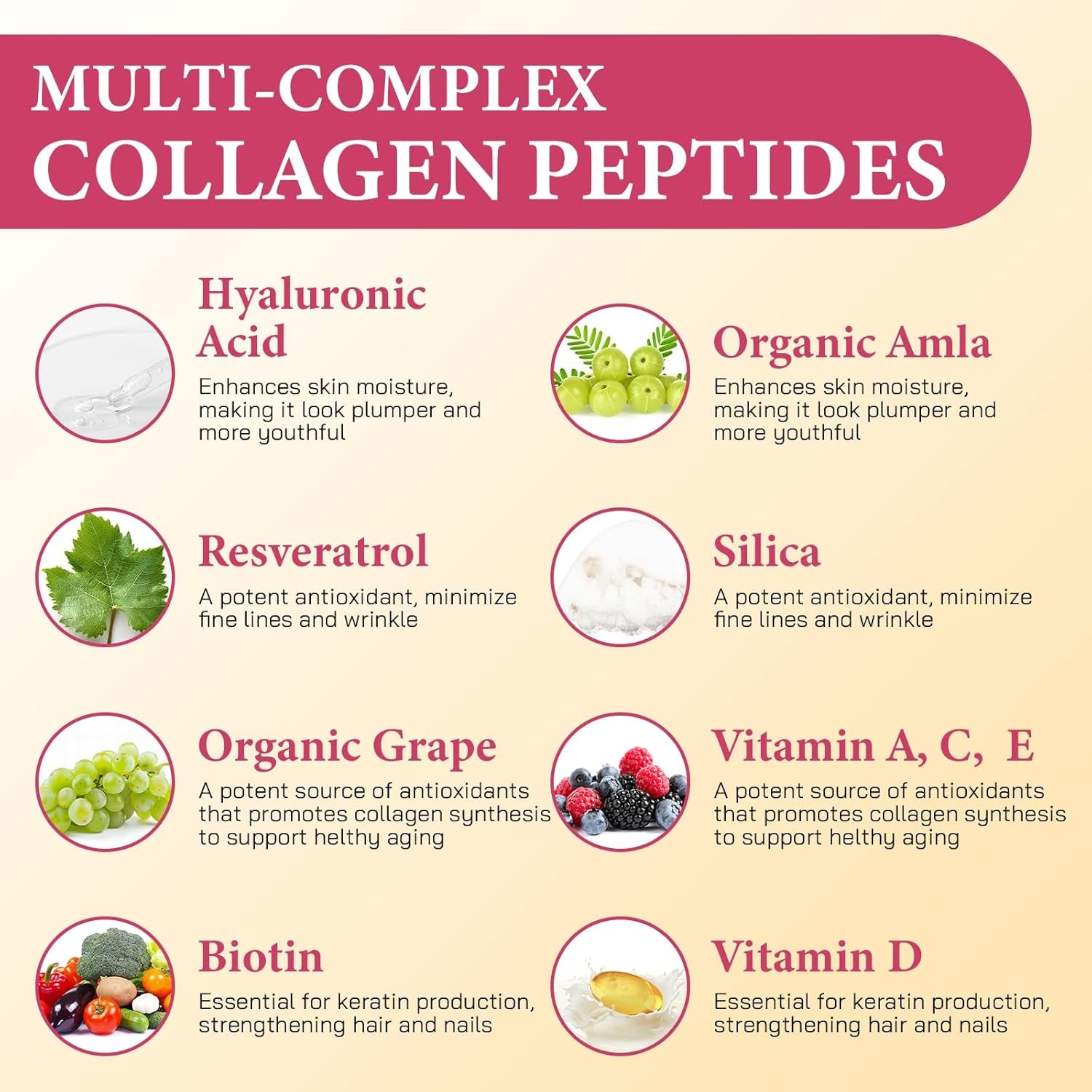 Collagen Gummies for Women, Hydrolyzed Collagen Peptides Type I, II, III, V, X, 0 Sugar - Collagen Gummies for Skin, Wrinkles, Hair, Nails, Digestive & Immune Health, 60 Days Supply