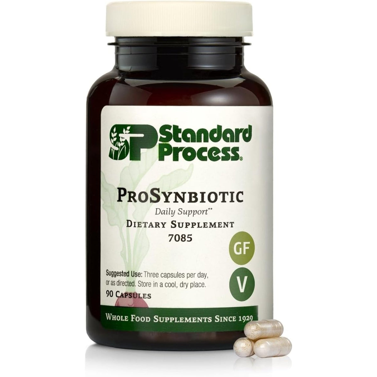 Standard Process Prosynbiotic - Whole Food Bowel, Immune Support, Digestion and Digestive Health with Bifidobacterium, Chicory Root, Lactobacillus Acidophilus, and Inulin - Vegetarian - 90 Capsules