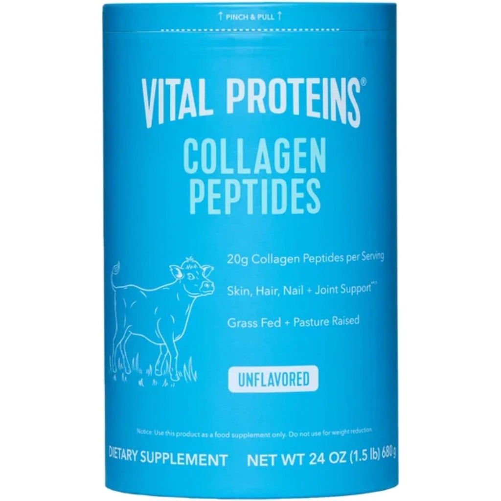 Vital Proteins Natural Whole Nutrition Collagen Peptides - Pasture Raised, Grass Fed, Paleo Friendly, Gluten Free, Single Ingredient - 24 Ounce