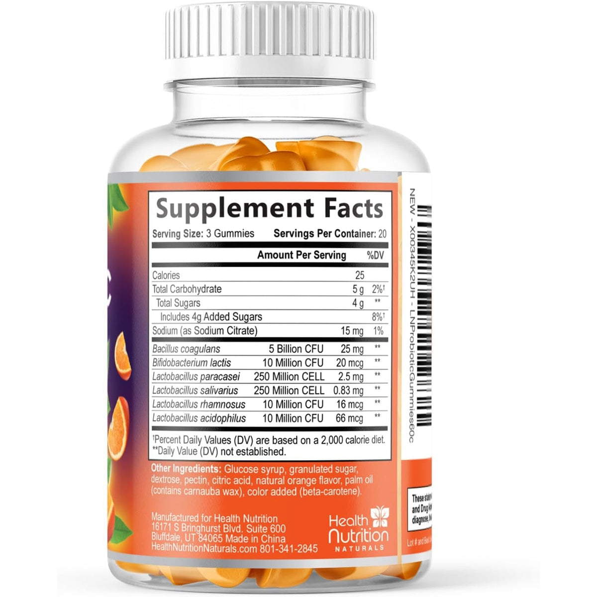 Probiotic Gummies for Women & Men - Advanced Multi-Strain Probiotic Formula - Gut & Digestive Health Support Gummy for Occasional Bloating - Daily Acidophilus Probiotics Supplement - 60 Gummies