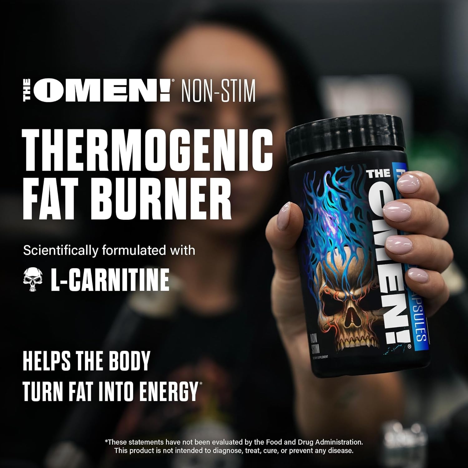 JNX SPORTS the Omen! Non‑Stimulant Thermogenic Fat Burner for Men & Women | Weight Loss Supplement, Caffeine‑Free & Appetite Suppressant | 100 Capsules
