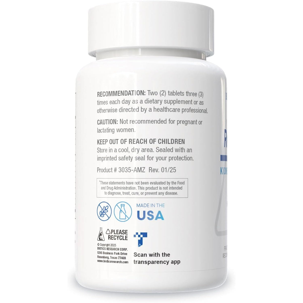 Biotics Research Renal plus – Botanical, Glandular and Nutritional Support for Optimal Renal Function. Kidney Health & Supports Urological Function –Ulva Ursi, Buchu Leaf, Echinacea, Cranberry–180Tabs