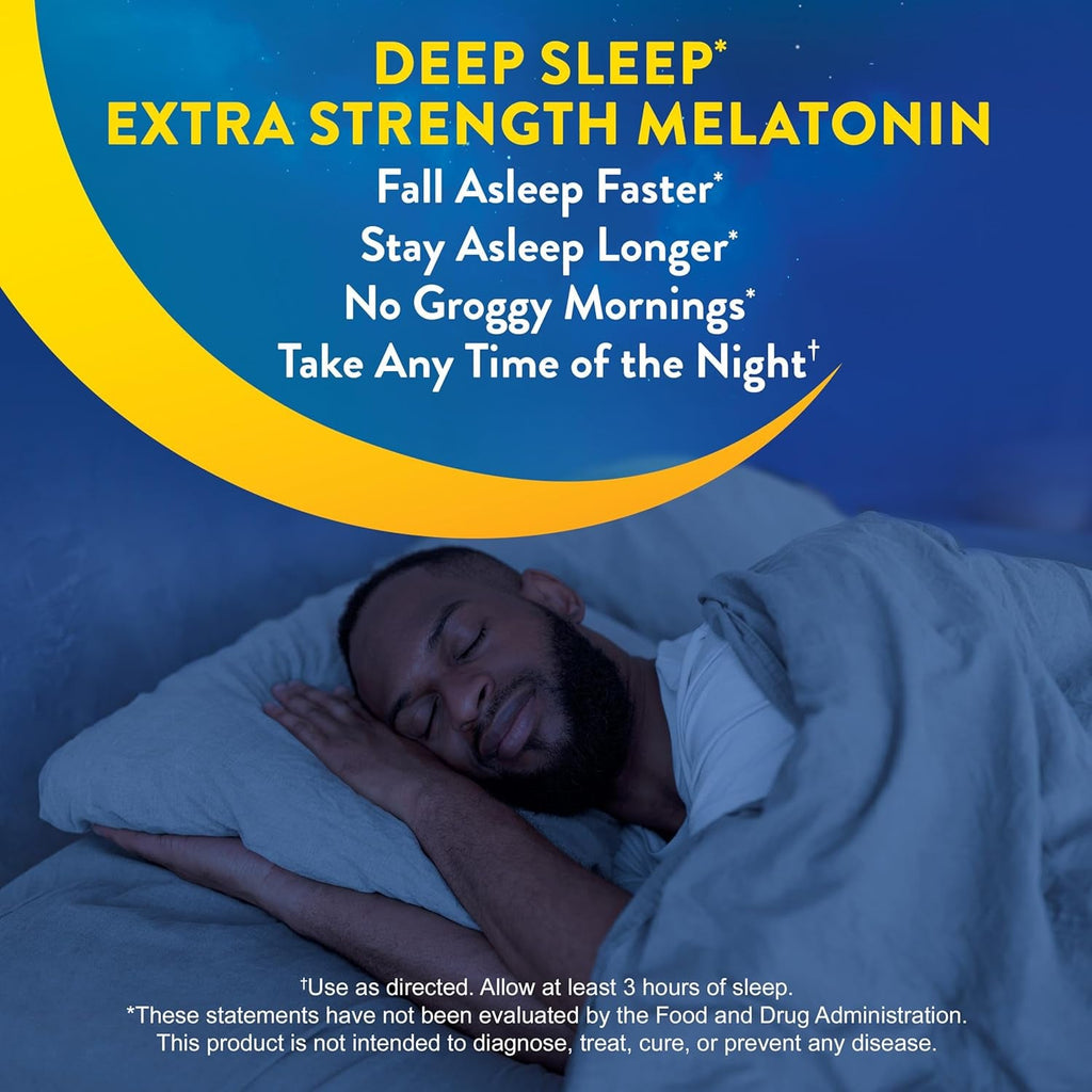 Midnite Deep Sleep Extra Strength, 10 Mg Melatonin Sleep Aid, Non-Habit Forming, Herbal Dietary Supplement for Adults, Drug-Free, Gluten-Free, and Lactose-Free, Vegetarian-Friendly, 36 Gummies